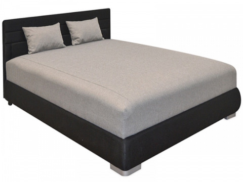 Nikol kárpitozott ágyneműtartós franciaágy, 160x200