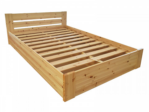 NBS-160 ágyneműtartós tömör fenyő ágykeret 160x200