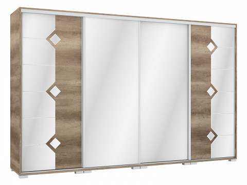 DMND-318 tükrös tolóajtós gardróbszekrény 318 cm