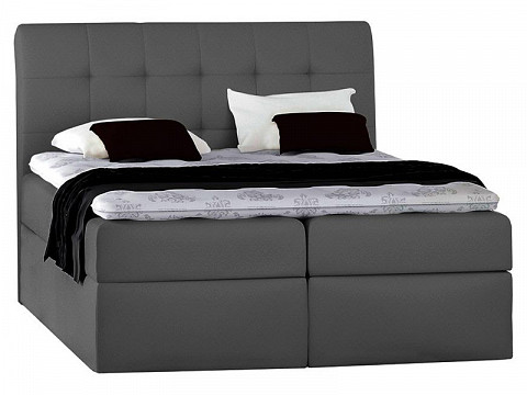 TYP50 boxspring ágyneműtartós kárpitozott rugós matracos franciaágy 160x200