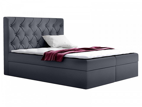 TYP56 boxspring ágyneműtartós kárpitozott bonellrugós matracos franciaágy 160x200