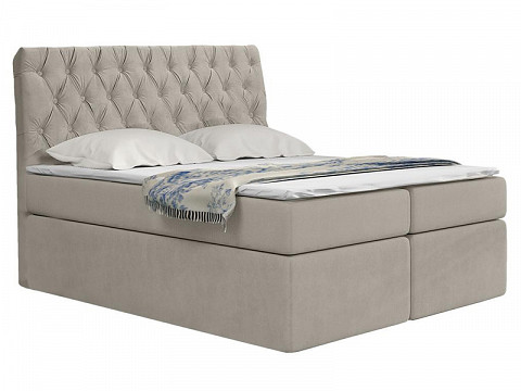 TYP58 boxspring ágyneműtartós kárpitozott bonellrugós matracos franciaágy 180x200
