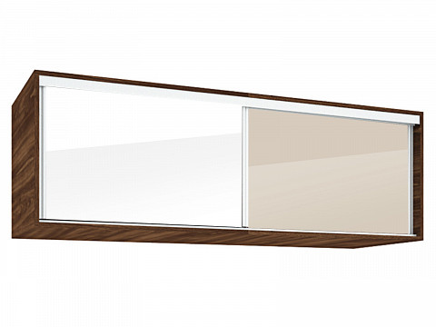 FKS-200 magasfényű tolóajtós gardróbszekrény felső magasító, 200 cm