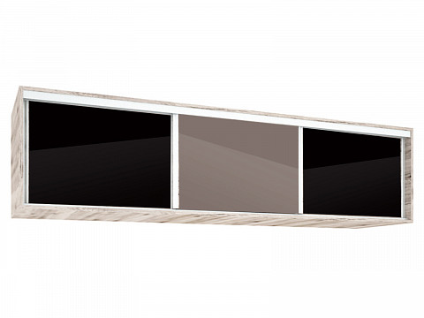 FKS-239 magasfényű tolóajtós gardróbszekrény felső magasító, 239 cm
