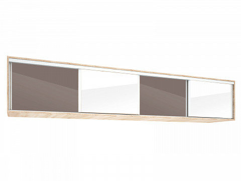FKS-318 magasfényű tolóajtós gardróbszekrény felső magasító, 318 cm