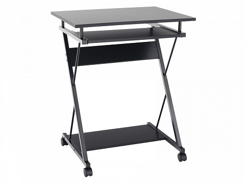TARK-60 görgős gamer számítógépasztal billentyűzettartóval, 60 cm