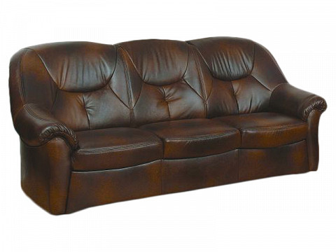 Salvador 3-személyes fix valódi bőr kanapé