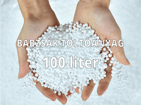 EPSP babzsákfotel poliésztergolyó töltőanyag, 100 literes kiszerelés, fehér