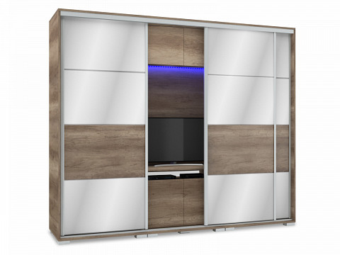MRR-239 TV-s tolóajtós gardróbszekrény 239 cm