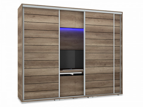 PRT-239 TV-s tolóajtós gardróbszekrény 239 cm
