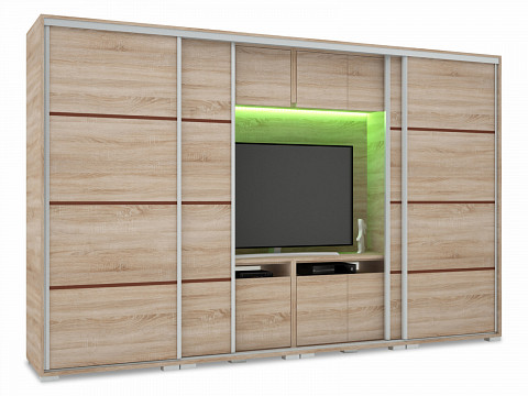 BRN-318 TV-s tolóajtós gardróbszekrény 318 cm