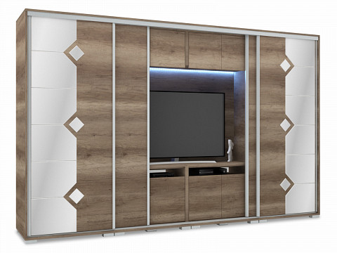 DMND-318 TV-s tolóajtós gardróbszekrény 318 cm