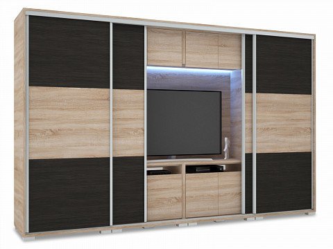LX-318 TV-s tolóajtós gardróbszekrény 318 cm