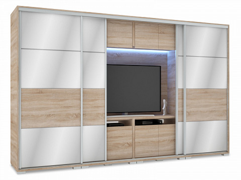 MRR-318 TV-s tolóajtós gardróbszekrény 318 cm