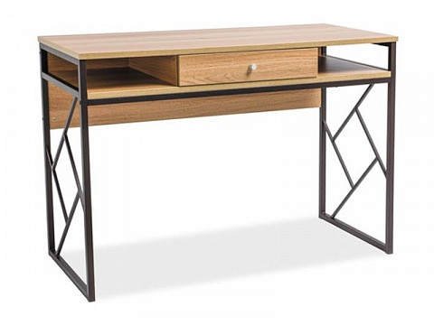 Fémvázas fiókos íróasztal, 110 cm