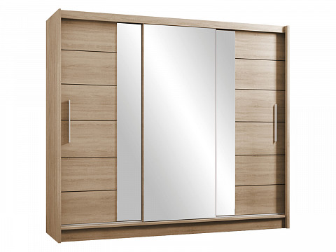 Tolóajtós tükrös gardróbszekrény 250 cm
