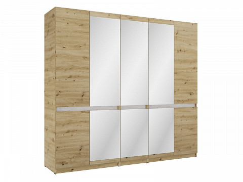BSS-225 tükrös gardróbszekrény RGB LED világítással 225 cm