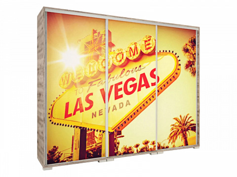 ISV-239 tolóajtós gardróbszekrény 239 cm, Las Vegas