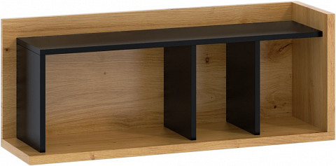 Box fali polc - Artisan tölgy - Fekete