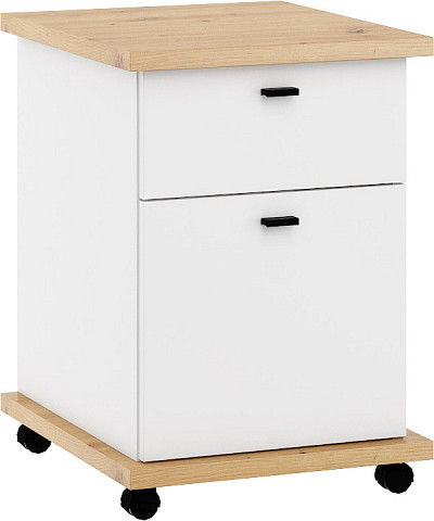 Cross konténer 1 ajtó 1 fiók - Artisan tölgy - Fehér
