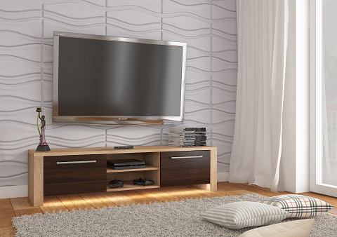 Helix New TV-állvány - Világos Sonoma tölgy - Sötét Sonoma tölgy