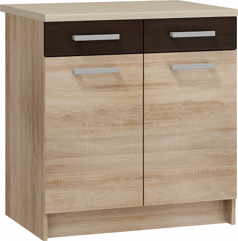 Polo S801SZ alsó 80 cm széles 2-ajtós 2-fiókos konyhaszekrény elem