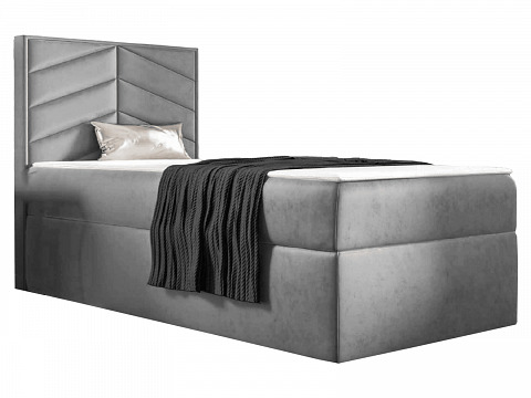 ST7 boxspring ágyneműtartós kárpitozott bonellrugós matracos ágy 70x200, balos