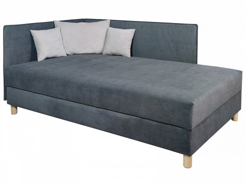 Triest ágyneműtartós relax bonellrugós heverő 120x200 szürke, balos