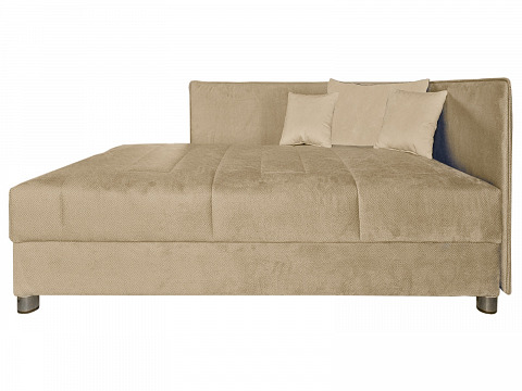 Triest ágyneműtartós relax bonellrugós heverő 120x200 bézs, jobbos