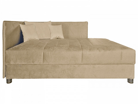 Triest ágyneműtartós relax bonellrugós heverő 120x200 bézs, balos