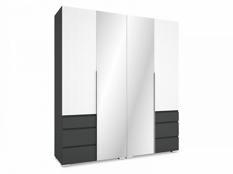 Silver tükrös gardróbszekrény 180 cm