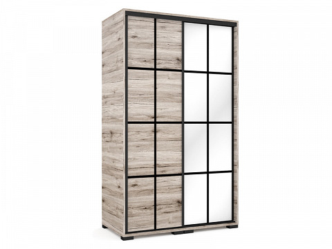 Rock 1 tükrös tolóajtós gardróbszekrény 120 cm