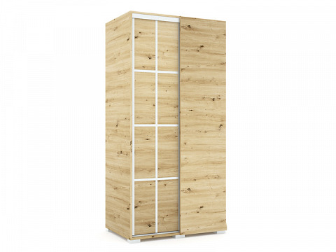 Rock tolóajtós gardróbszekrény sarokelem 100 cm