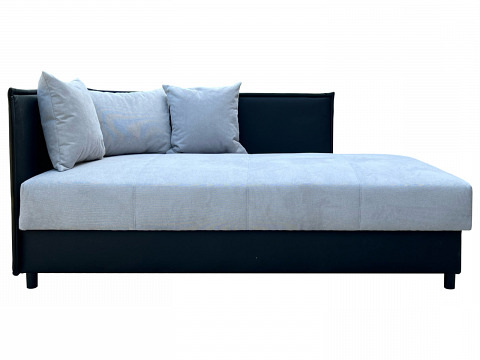 La-Palma támlás rugós heverő ágyneműtartóval 110x200 cm, balos, szürke