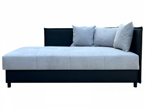 La-Palma támlás rugós heverő ágyneműtartóval 110x200 cm, jobbos, szürke