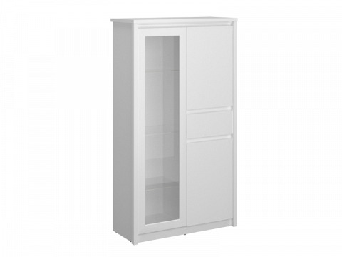 Erodin alacsony vitrin 2D1W1S, fehér