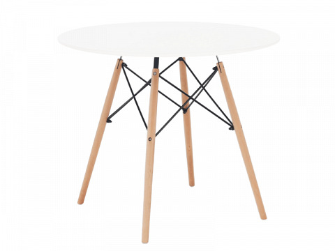 Gamin 2 étkezőasztal 90 cm, fehér - bükk