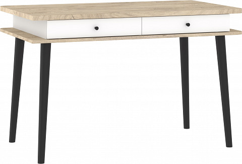 Dolce asztal kicsi - Endgrain tölgy - Fényes fehér