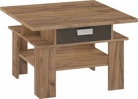 Solo dohányzóasztal 2 fiók - Arany tölgy - Granada barna