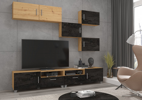 Kuga TV-állvány - Artisan tölgy - Beton fekete