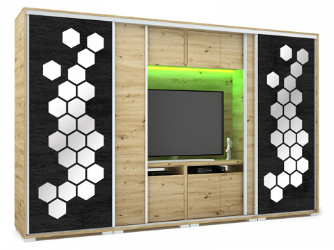 Honey TV-s tolóajtós gardróbszekrény 318 cm
