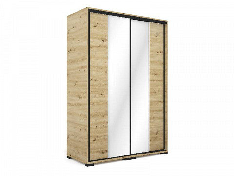 VGO-140 tolóajtós tükrös gardróbszekrény 140 cm