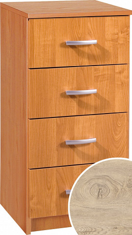 Komód 4 fiók K-4044S - Endgrain tölgy