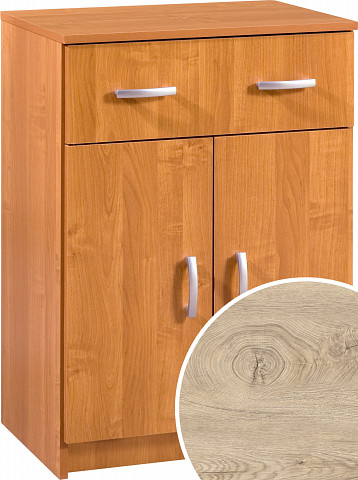 Komód 2 ajtó 1 fiók K-6041S2D - Endgrain tölgy