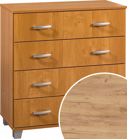 Komód 4 fiók KN-8044S - Arany tölgy