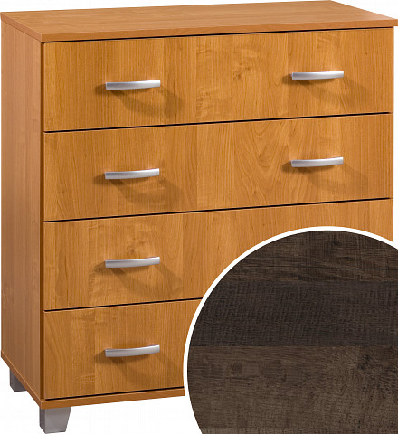 Komód 4 fiók KN-8044S - Grange tölgy