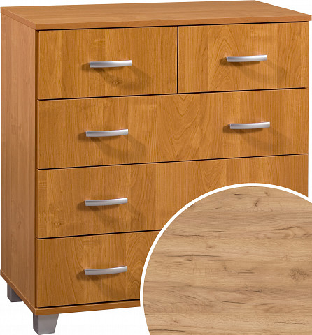 Komód 5 fiók KN-8045S - Arany tölgy