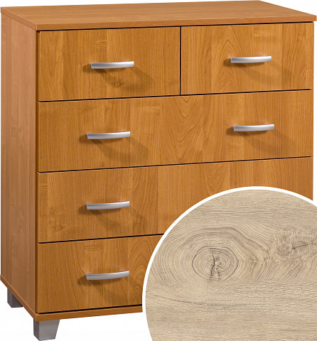 Komód 5 fiók KN-8045S - Endgrain tölgy