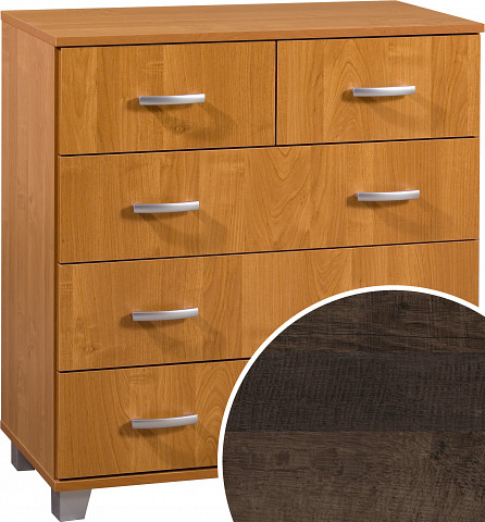 Komód 5 fiók KN-8045S - Grange tölgy