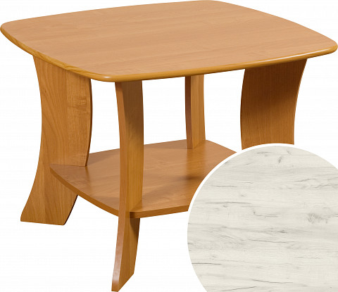 Party 6D dohányzóasztal - Fehér tölgy